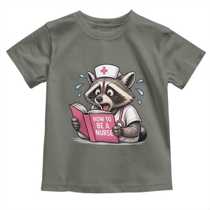 Funny Raccoon Nursing Student Healthcare Gift Toddler T Shirt