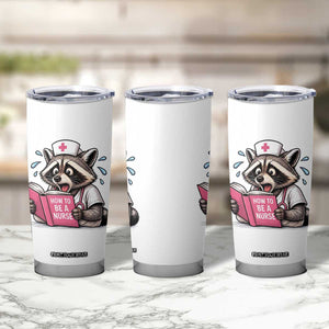 Funny Raccoon Nursing Student Healthcare Gift Tumbler Cup
