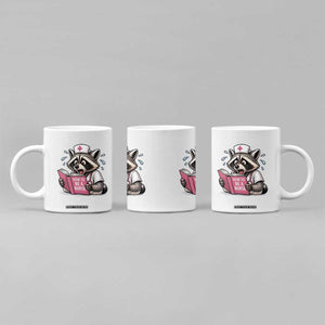 Funny Raccoon Nursing Student Healthcare Gift Coffee Mug