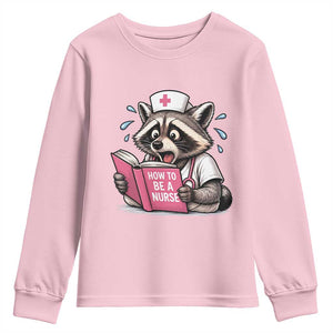 Funny Raccoon Nursing Student Healthcare Gift Youth Sweatshirt