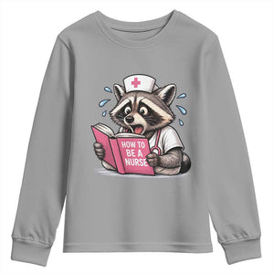 Funny Raccoon Nursing Student Healthcare Gift Youth Sweatshirt