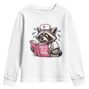 Funny Raccoon Nursing Student Healthcare Gift Youth Sweatshirt