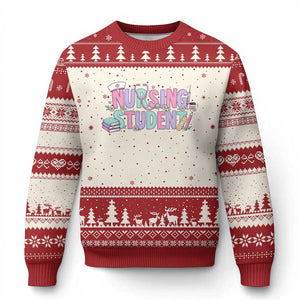 Pastel Nursing Student Medical School Gift Ugly Christmas Sweater