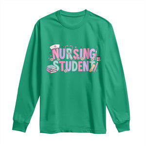 Pastel Nursing Student Medical School Gift Long Sleeve Shirt