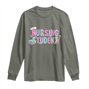 Pastel Nursing Student Medical School Gift Long Sleeve Shirt