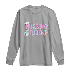 Pastel Nursing Student Medical School Gift Long Sleeve Shirt