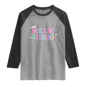 Pastel Nursing Student Medical School Gift Raglan Shirt