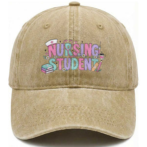 Pastel Nursing Student Medical School Gift Washed Cotton Baseball Cap