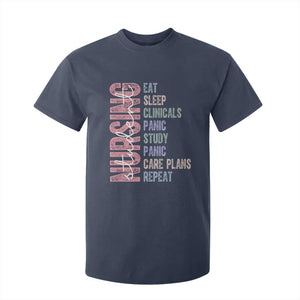 Funny Student Nurse Life T Shirt For Kid Eat Sleep Clinicals Panic Study Repeat