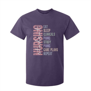Funny Student Nurse Life T Shirt For Kid Eat Sleep Clinicals Panic Study Repeat