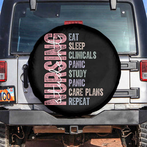 Funny Student Nurse Life Spare Tire Cover Eat Sleep Clinicals Panic Study Repeat
