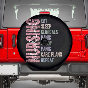 Funny Student Nurse Life Spare Tire Cover Eat Sleep Clinicals Panic Study Repeat