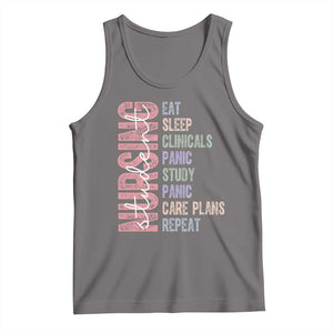 Funny Student Nurse Life Tank Top Eat Sleep Clinicals Panic Study Repeat