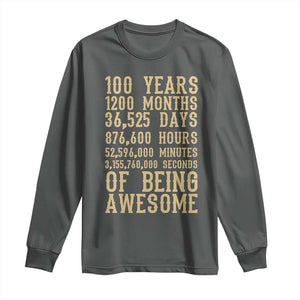 Vintage 100th Birthday Gift Long Sleeve Shirt 100 Years Of Being Awesome