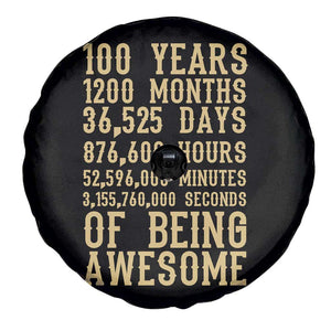 Vintage 100th Birthday Gift Spare Tire Cover 100 Years Of Being Awesome