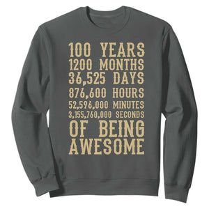 Vintage 100th Birthday Gift Sweatshirt 100 Years Of Being Awesome