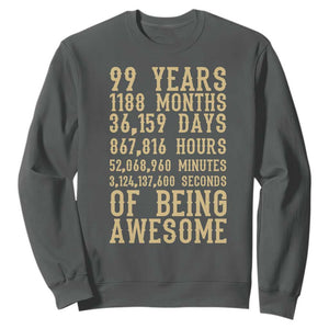 Vintage 99th Birthday Gift Sweatshirt 99 Years Of Being Awesome