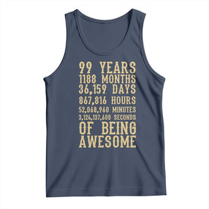 Vintage 99th Birthday Gift Tank Top 99 Years Of Being Awesome