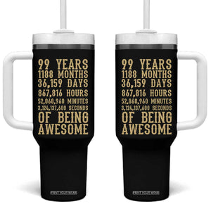 Vintage 99th Birthday Gift Tumbler With Handle 99 Years Of Being Awesome