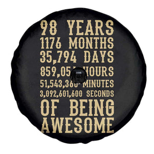Vintage 98th Birthday Gift Spare Tire Cover 98 Years Of Being Awesome