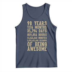 Vintage 98th Birthday Gift Tank Top 98 Years Of Being Awesome