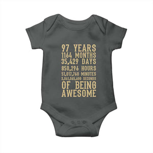Vintage 97th Birthday Gift Baby Onesie 97 Years Of Being Awesome