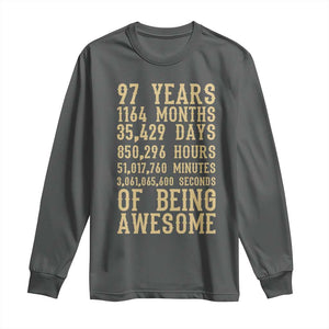 Vintage 97th Birthday Gift Long Sleeve Shirt 97 Years Of Being Awesome