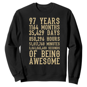 Vintage 97th Birthday Gift Sweatshirt 97 Years Of Being Awesome