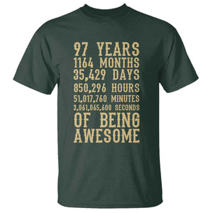 Vintage 97th Birthday Gift T Shirt 97 Years Of Being Awesome