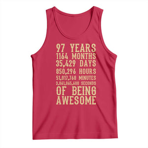 Vintage 97th Birthday Gift Tank Top 97 Years Of Being Awesome
