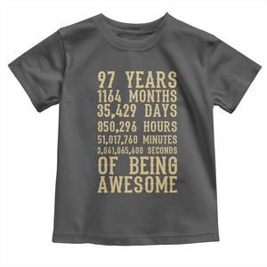 Vintage 97th Birthday Gift Toddler T Shirt 97 Years Of Being Awesome