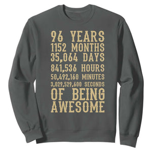 Vintage 96th Birthday Gift Sweatshirt 96 Years Of Being Awesome