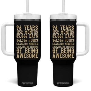 Vintage 96th Birthday Gift Tumbler With Handle 96 Years Of Being Awesome
