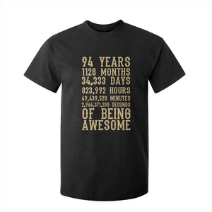 Vintage 94th Birthday Gift T Shirt For Kid 94 Years Of Being Awesome