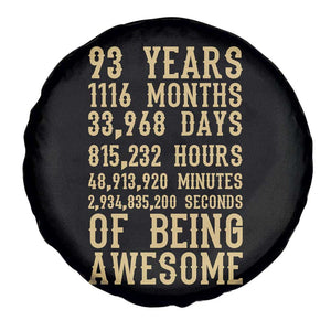 Vintage 93rd Birthday Gift Spare Tire Cover 93 Years Of Being Awesome