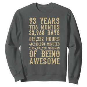 Vintage 93rd Birthday Gift Sweatshirt 93 Years Of Being Awesome