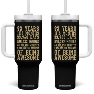 Vintage 93rd Birthday Gift Tumbler With Handle 93 Years Of Being Awesome