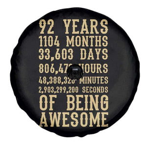 Vintage 92nd Birthday Gift Spare Tire Cover 92 Years Of Being Awesome