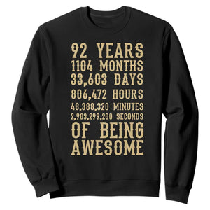 Vintage 92nd Birthday Gift Sweatshirt 92 Years Of Being Awesome