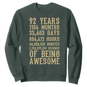 Vintage 92nd Birthday Gift Sweatshirt 92 Years Of Being Awesome