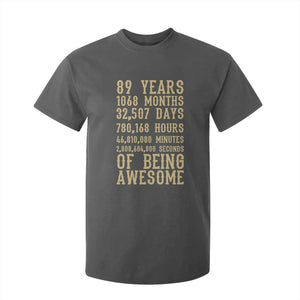 Vintage 89th Birthday Gift T Shirt For Kid 89 Years Of Being Awesome