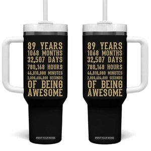 Vintage 89th Birthday Gift Tumbler With Handle 89 Years Of Being Awesome