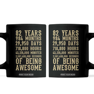 Vintage 82nd Birthday Gift Coffee Mug 82 Years Of Being Awesome