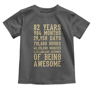 Vintage 82nd Birthday Gift Toddler T Shirt 82 Years Of Being Awesome