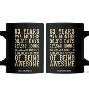 Vintage 83rd Birthday Gift Coffee Mug 83 Years Of Being Awesome