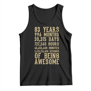 Vintage 83rd Birthday Gift Tank Top 83 Years Of Being Awesome