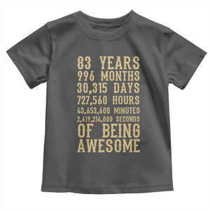 Vintage 83rd Birthday Gift Toddler T Shirt 83 Years Of Being Awesome
