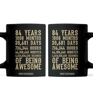Vintage 84th Birthday Gift Coffee Mug 84 Years Of Being Awesome