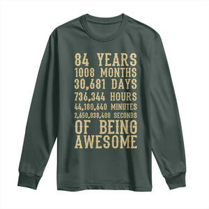 Vintage 84th Birthday Gift Long Sleeve Shirt 84 Years Of Being Awesome