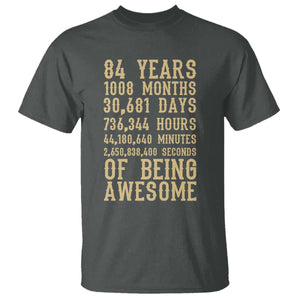 Vintage 84th Birthday Gift T Shirt 84 Years Of Being Awesome